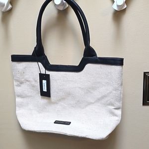 NWT Rachel Zoe Capri Natural Canvas Tote